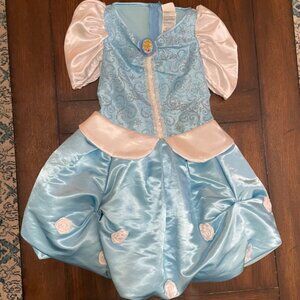 Disney Cinderella Princess Dress Puffy Skirt Sparkle Small 4-6X Princess Costume